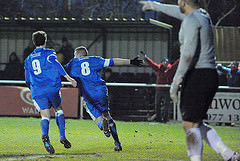 Jason Carey celebrates
